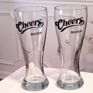 "Cheers" Boston Pilsner Glass Set (2), 1993